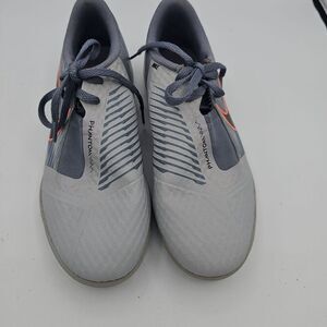 Nike Phantom Venom Indoor Gray Orange LaceUp Soccer Cleats Shoes 3.5Y